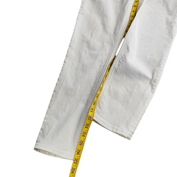 Aritzia Denim Forum The Yoko High Rise Slim Jeans, White, Button Fly, Cotton, 32 - Picture 5 of 10